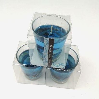 Velas de gelatina de vidrio